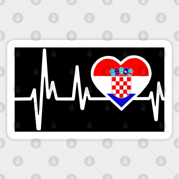 Croatia Heartbeat Flag Sticker by Dojaja